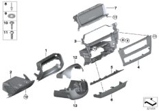 Elementy dod. tablicy przyrządów na dole (51_9134) dla BMW X3 F25 X3 28iX SAV USA