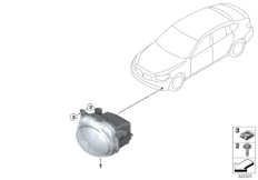 Reflektory przeciwmgielne LED (63_1450) dla BMW 5' F10 LCI 535d Lim ECE