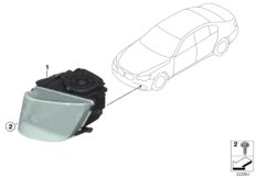 Reflektor oświetlenia kierunkowego (63_1400) dla BMW 7' F01 LCI Hybrid 7 Lim ECE