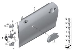 Drzwi przednie, zawias/hamulec (41_2307) dla MINI F56 Cooper 3-drzwiowy USA