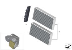 Mikrofiltr z węglem aktywnym (64_2384) dla BMW X1 F48 X1 20d SAV ECE