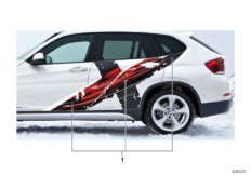 Naklejki serii specjalnej Powder Ride (51_9204) dla BMW X1 E84 X1 18dX SAV ECE