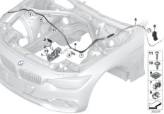 System zamykania pokrywy silnika (41_2318) dla BMW 4' F32 440i Cou ECE
