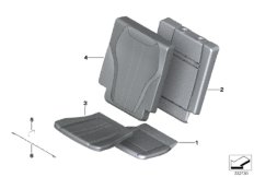 Fotel tylny tapicerka i obicie, 3. rząd (52_3925) dla BMW X5 F15 X5 50iX 4.4 SAV ECE