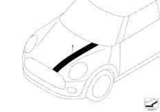 Doposażenie - paski ozdobne (03_1646) dla MINI Cabrio F57 Cooper Cabrio ECE