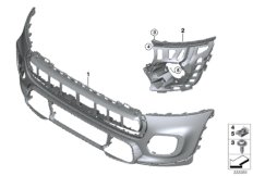 Obudowa Aerokit, przednia (51_9305) dla MINI Cabrio F57 Cooper SD Cabrio ECE