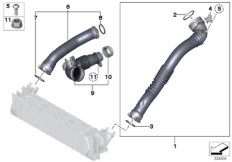 Przewód powietrza doładowania (13_1530) dla BMW X3 F25 X3 20iX SAV ECE