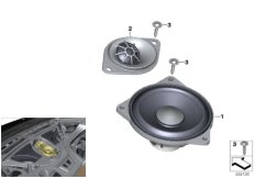 Głośnik tablicy przyrządów (65_2503) dla BMW i i3 I01 LCI i3s 94Ah Meg ECE