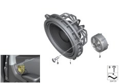 Elementy pojedyncze głośnika z tyłu (65_2504) dla BMW i i3 I01 LCI i3 120Ah Meg USA