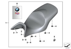 Komfortowe siedzenie z podgrzewaniem (77_0353) dla BMW R 1200 RT 05 (0368,0388) USA