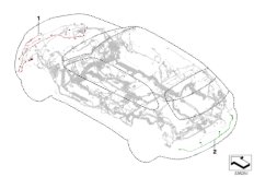 Kpl. przewodów zderzaka, przód / tył (61_3353) dla BMW X5 F15 X5 40dX SAV ECE
