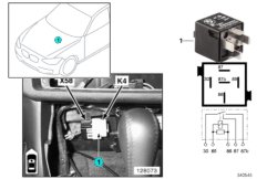 Przekaźnik dmuchawy ogrzewania K4 (61_3379) dla BMW 3' E46 325Ci Cab ECE