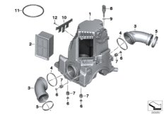 Tłumik szmerów ssania/wkład filtra (13_1118) dla BMW HP2 Enduro (0369,0389) ECE