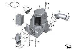 Tłumik szmerów ssania/wkład filtra (13_1118) dla BMW R 1200 GS 08 (0303,0313) ECE