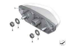 Tylne światło pozycyjne LED (63_1110) dla BMW G 450 X (0145) ECE
