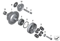 Wolne koło prądnicy-rozrusznika (11_4704) dla BMW K 1600 GTL Excl. (0603, 0613) USA