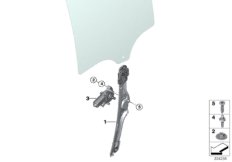 Mechanizm szyby drzwi tylnych (51_9548) dla BMW X5 F15 X5 30dX SAV ECE