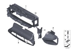 Prowadnice powietrza (51_9549) dla BMW 4' F83 M4 M4 Cab ECE