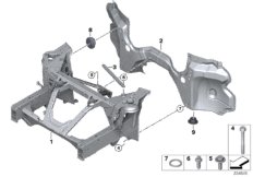 Przednia konstrukcja karoserii (41_2373) dla BMW i i8 I12 LCI i8 Cou USA