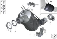 Katalizator/Przeciwpyłk. filtr paliwowy (18_1052) dla BMW X5 F15 X5 25dX SAV ECE