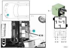 Przekaźnik sprężarki klimatyzacji K19 (61_3638) dla MINI R50 One 1.4i 3-drzwiowy ECE