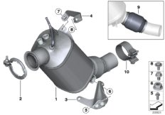 Katalizator/Przeciwpyłk. filtr paliwowy (18_0895) dla BMW X3 F25 X3 20dX SAV ECE