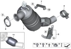 Katalizator/Przeciwpyłk. filtr paliwowy (18_0731) dla BMW 3' E90 LCI 320d ed Lim ECE