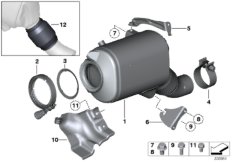 Katalizator/Przeciwpyłk. filtr paliwowy (18_0625) dla BMW X3 E83 X3 3.0d SAV ECE