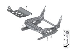 Fotel przedni, rama fotela (52_4011) dla BMW i i8 I12 LCI i8 Cou ECE