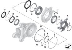 Łożyskowanie koła tarczowego (33_1805) dla BMW HP2 Sport (0458, 0468) USA