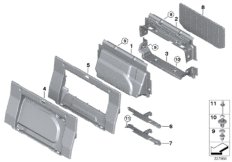 Obudowa ścianki działowej bagażnika (51_9603) dla BMW 4' F33 420i Cab ECE