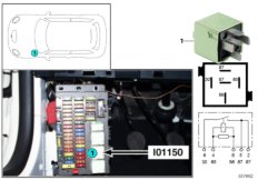 Przekaźnik gniazda ładowania I01150 (61_3680) dla MINI R50 One D 3-drzwiowy ECE