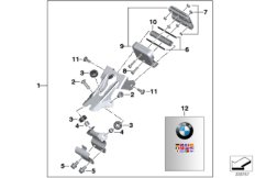 Elem. montaż. nawigatora BMW Motorrad (77_0440) dla BMW C 600 Sport (0131, 0132) ECE