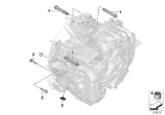 Skrzynia bieg., mocowanie/Elementy dod. (24_1435) dla BMW 2' F46 Gran Tourer 218dX Gra ECE