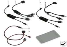 Kabel adaptera iPod / iPhone (03_1302) dla MINI Cabrio R57 LCI Cooper Cabrio ECE