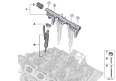 Szyna rail / wtryskiwacz (13_1565) dla MINI Cabrio F57 Cooper Cabrio ECE
