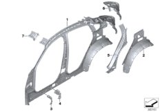 Szkielet boczny, elementy pojed. (41_2401) dla BMW X4 F26 X4 20iX SAC ECE