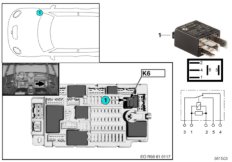 Przekaźnik oczyszczania reflektorów K6 (61_3745) dla MINI R56 LCI Coop.S JCW 3-drzwiowy ECE