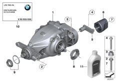 Przekł. tylnej osi, nap./odb. na 4 koła (33_1580) dla BMW X3 F25 X3 20iX SAV ECE