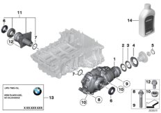 Przekł.przedn.osi poj.części nap.4 koła (31_0932) dla BMW X3 F25 X3 20iX SAV THA