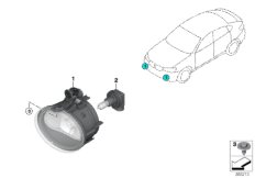 Lampa przeciwmgłowa (63_1600) dla BMW X4 F26 X4 30dX SAC ECE