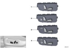 Przełącznik regulacji siedzenia pasażera (61_3780) dla BMW X3 F25 X3 30dX SAV ECE