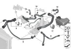 Węże płynu chłodzącego układu chłodzenia (17_0779) dla BMW 7' E65 730d Lim ECE