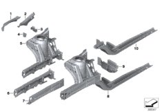 Wnęka koła/łoże silnika (41_2416) dla BMW X1 F48 X1 20dX SAV ECE