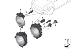 Reflektory zderzaka (63_1609) dla MINI Cabrio R57 LCI Cooper S Cabrio ECE