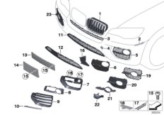 Elementy dod. zderzaka przedniego (51_9266) dla BMW X6 E71 X6 40dX SAC ECE