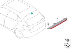 Trzecie światło stop (63_1615) dla BMW X1 F48 X1 20d SAV ECE