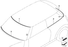 Przeszklenie elem. dod. (51_9296) dla MINI F56 Cooper S 3-drzwiowy USA