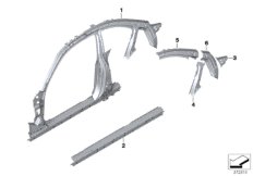 Szkielet boczny, środek (41_2266) dla BMW 2' F22 LCI 218d Cou ECE