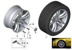 Obr. BMW, st. le., szpr. V 640M - 18'' (36_2030) dla BMW 4' F83 M4 LCI M4 Cab ECE